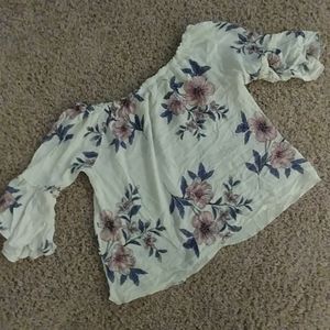 Floral off the shoulder top